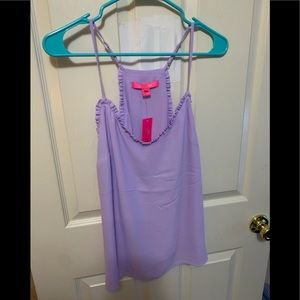 Lilly Pulitzer ruffled dusk top NWT